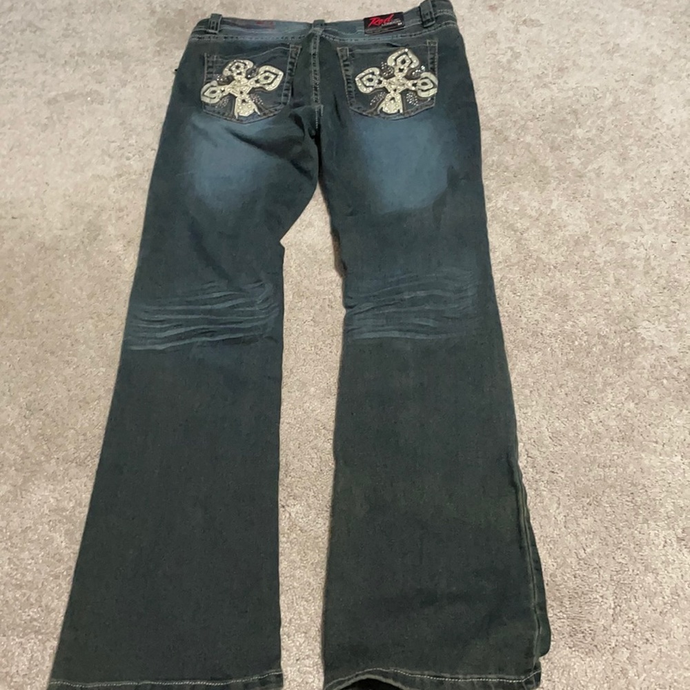 Women’s bootcut 32 cross embellished